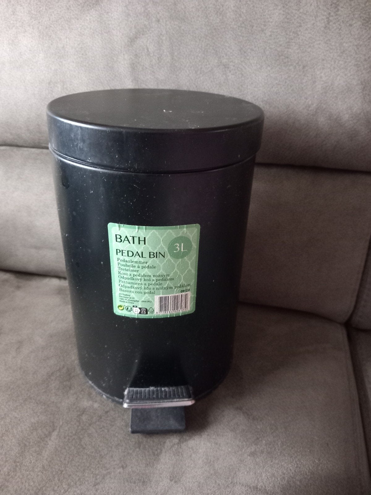 Gratis: Zwarte Pedaalemmer 3L - Ideaal voor Badkamer/Toilet, Gebruikt, Met pedaal, Ophalen of Verzenden, Minder dan 10 liter