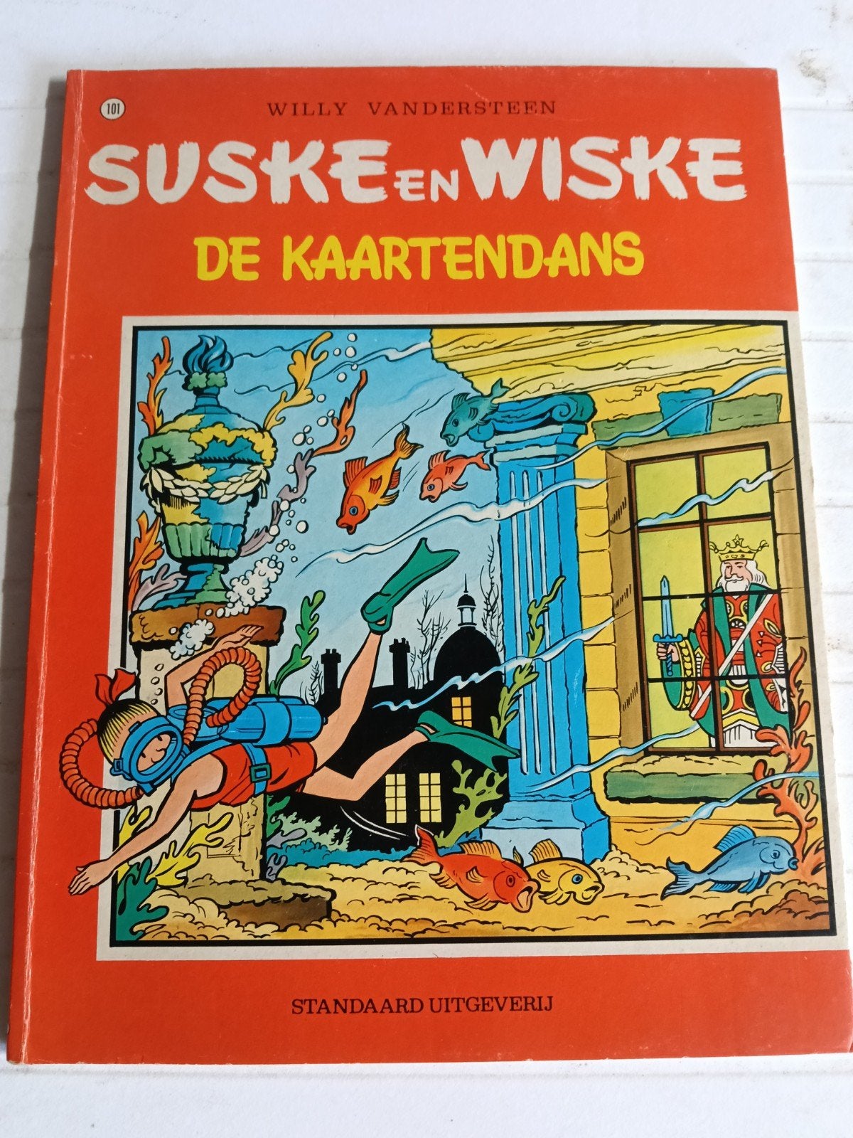 Nummer 101 - Suske en Wiske: De kaartendans, Gelezen, Willy Vandersteen, Eén stripboek, Ophalen of Verzenden