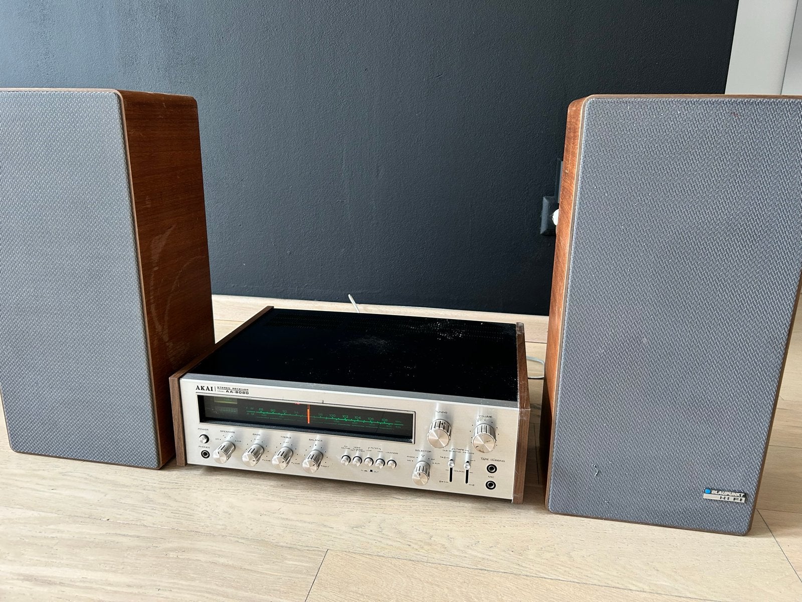 Zeldzame Akai AA-8080 Receiver met Blaupunkt Speakers, Audio, Tv en Foto, Ophalen, Gebruikt, Minder dan 60 watt, Overige merken