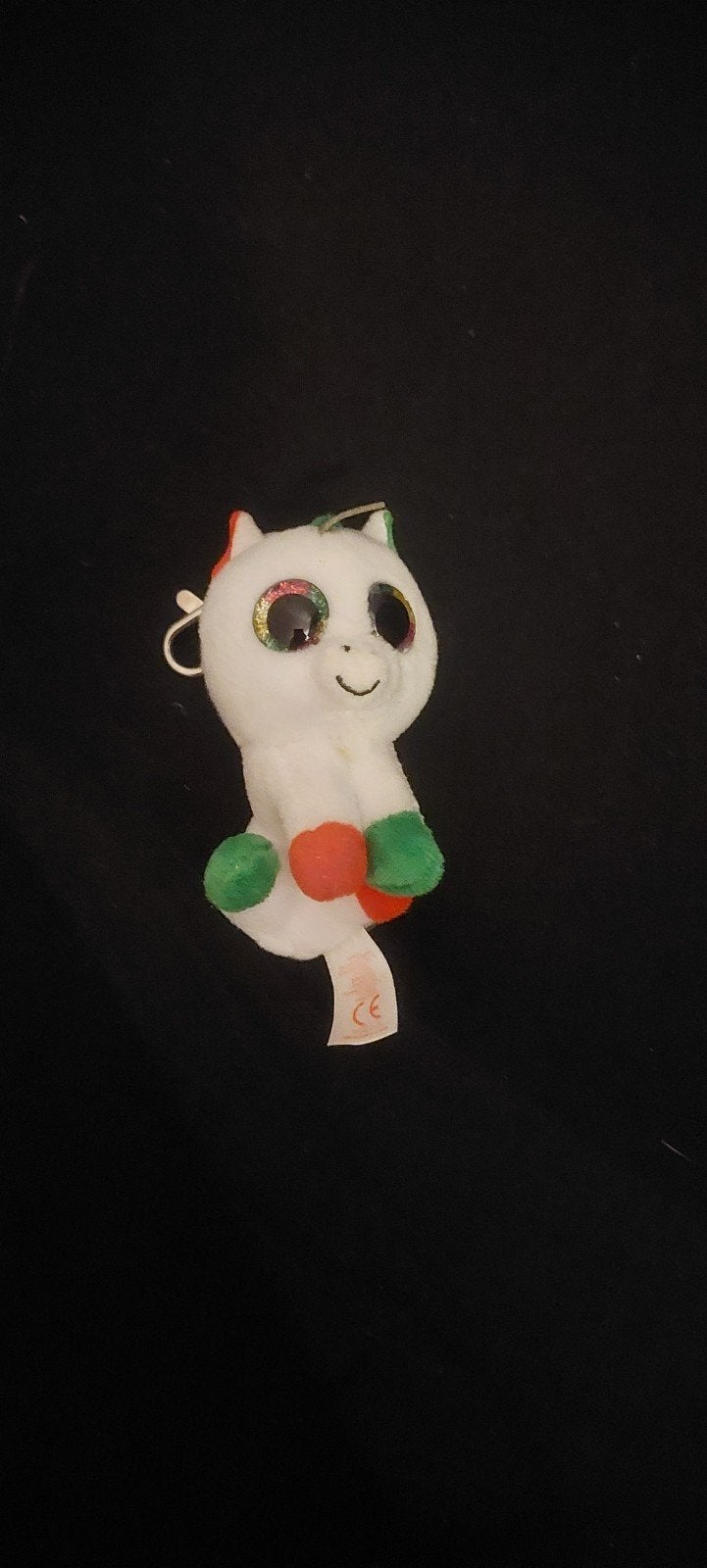 Ty Beanie Boo Eenhoorn Sleutelhanger - Wit/Groen/Rood, Kinderen en Baby's, Speelgoed | Knuffels en Pluche, Eenhoorn, Ophalen of Verzenden