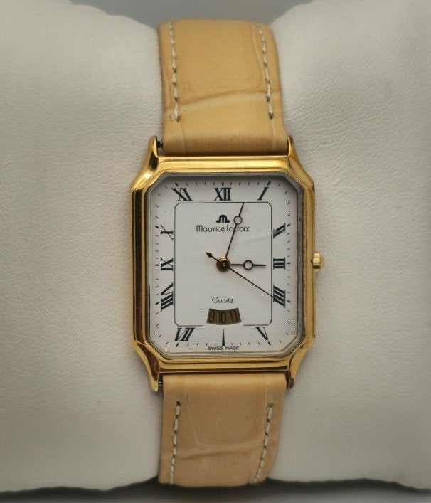 Maurice Lacroix luxe dames horloge, Overige merken, Overige materialen, Leer, Polshorloge