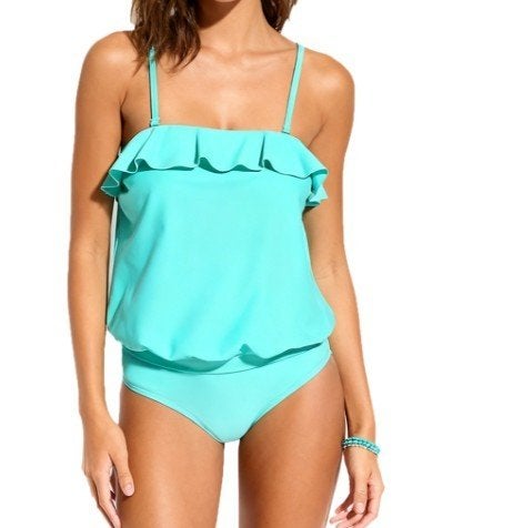 Tankini bikini met broekje maat 42 turqoise blauw nieuw, Ophalen of Verzenden, Nieuw, Blauw, Bikini