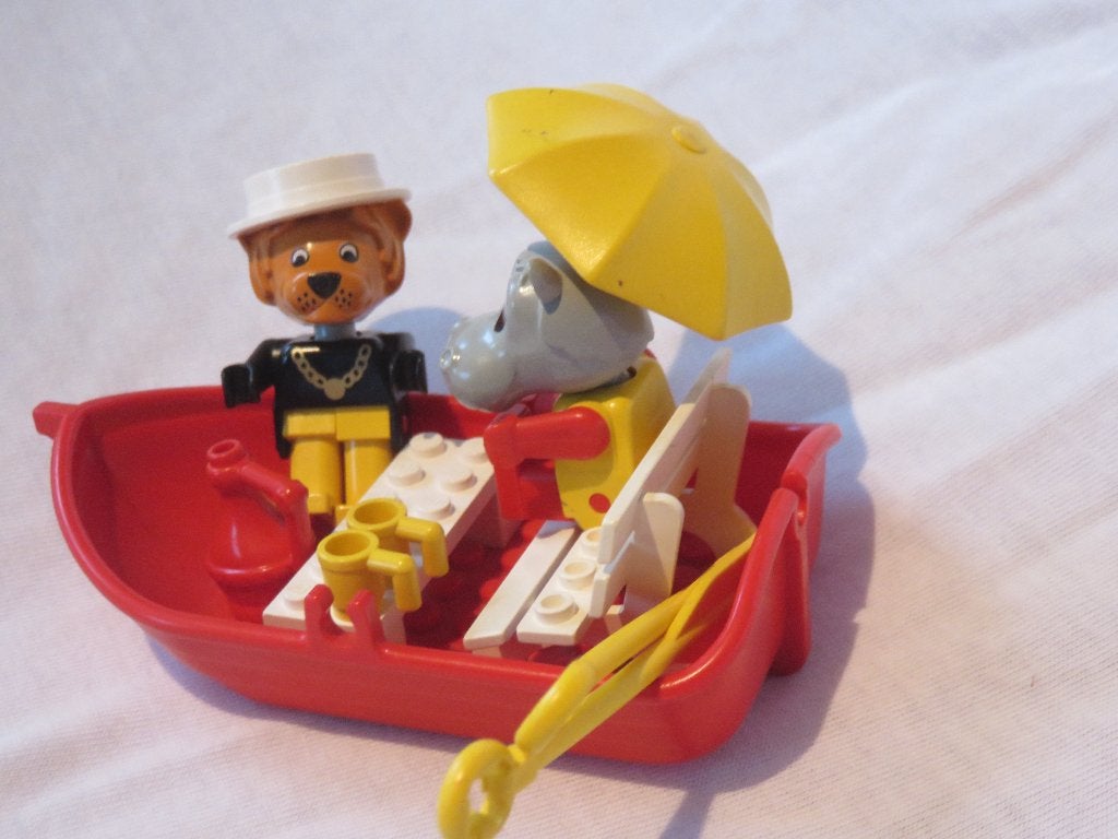Lego fabuland, set 3622 roeiboot, Kinderen en Baby's, Speelgoed | Duplo en Lego, Gebruikt, Overige thema's, Lego, Ophalen of Verzenden