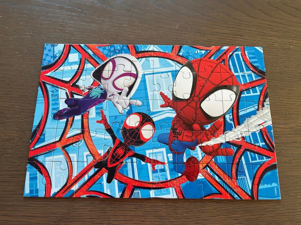 Spidey en zijn Geweldige Vrienden puzzel 50 stukjes, Ophalen, 10 tot 50 stukjes, Zo goed als nieuw, 4 tot 6 jaar