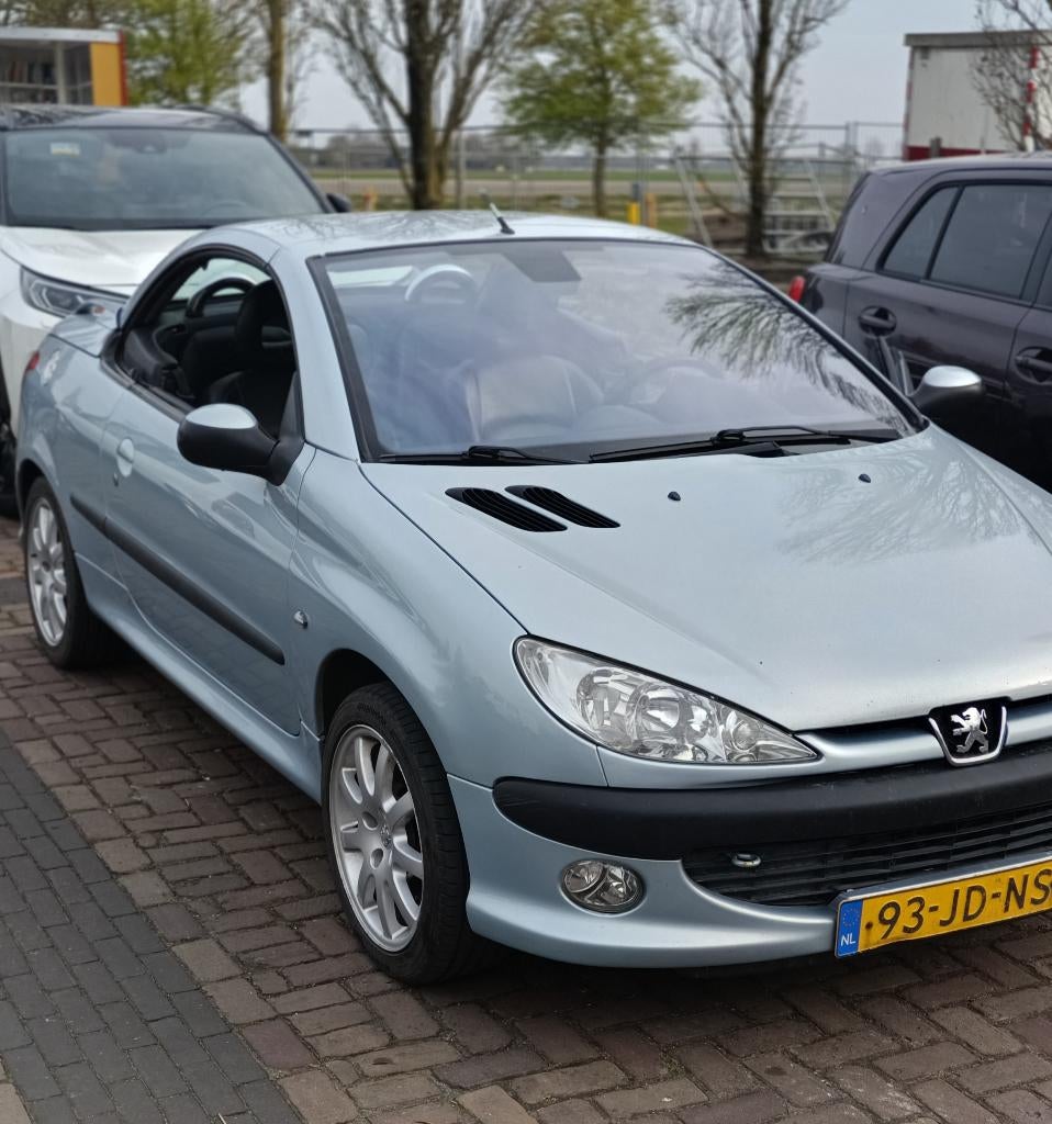 Peugeot 206 2.0 16V CC 2002 Grijs, 136 pk, Zwart, 4 cilinders, Cabriolet