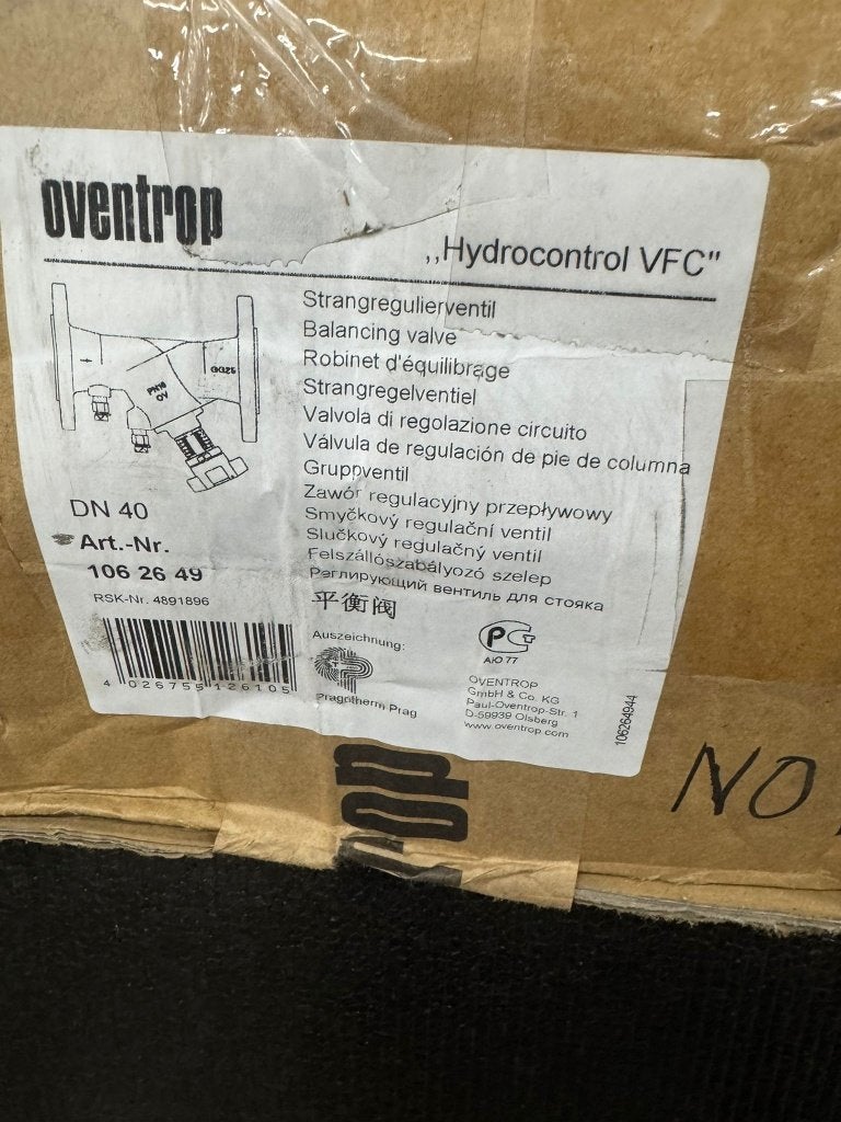 Oventrop Hydrocontrol VFC DN40 Valve (Nieuw), N.B, N.B, Nieuw, Ophalen of Verzenden
