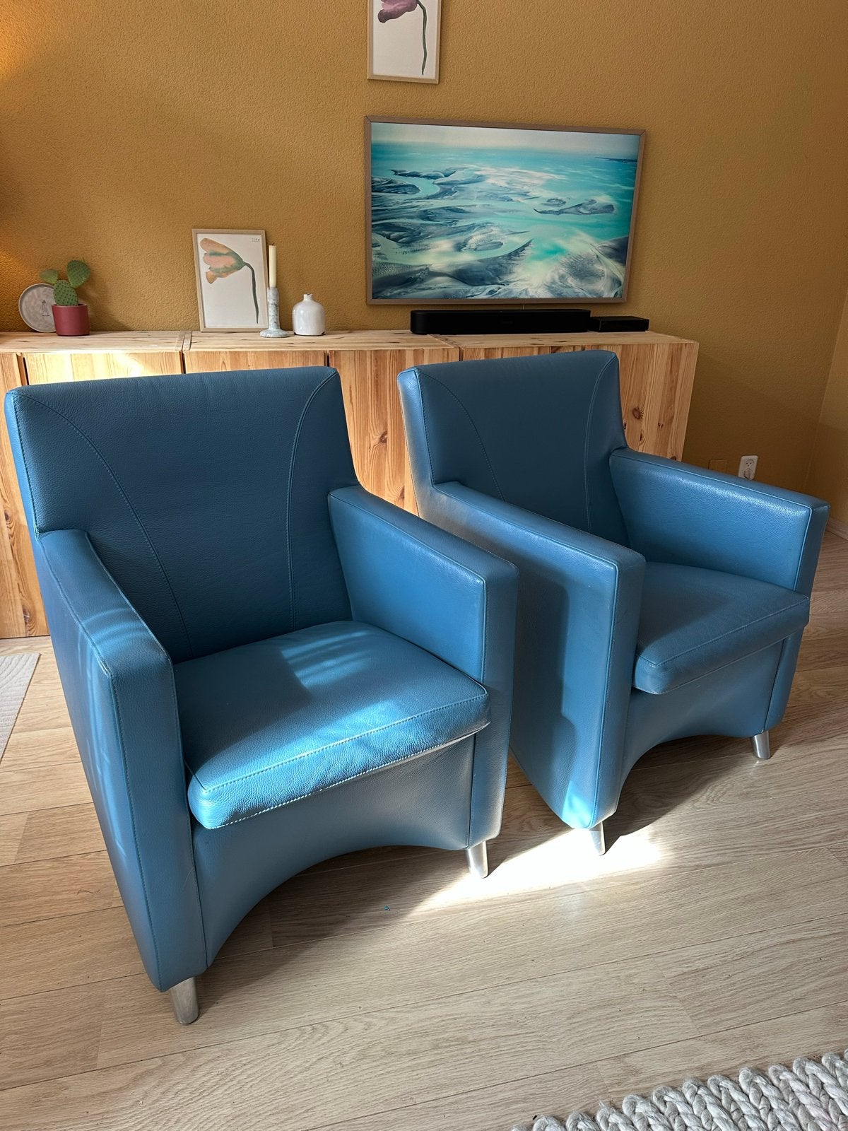 Leolux Dolcinea Fauteuils (2 stuks) - Zeer goede staat!, Ophalen, Gebruikt, Minder dan 75 cm, Leer