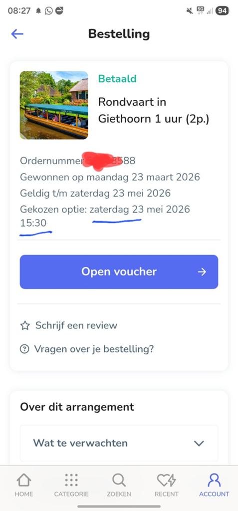 Rondvaart in

Giethoorn 1 uur (4p)Vandaag zaterdag om 15.30, Tickets en Kaartjes, Eén persoon, Overige soorten