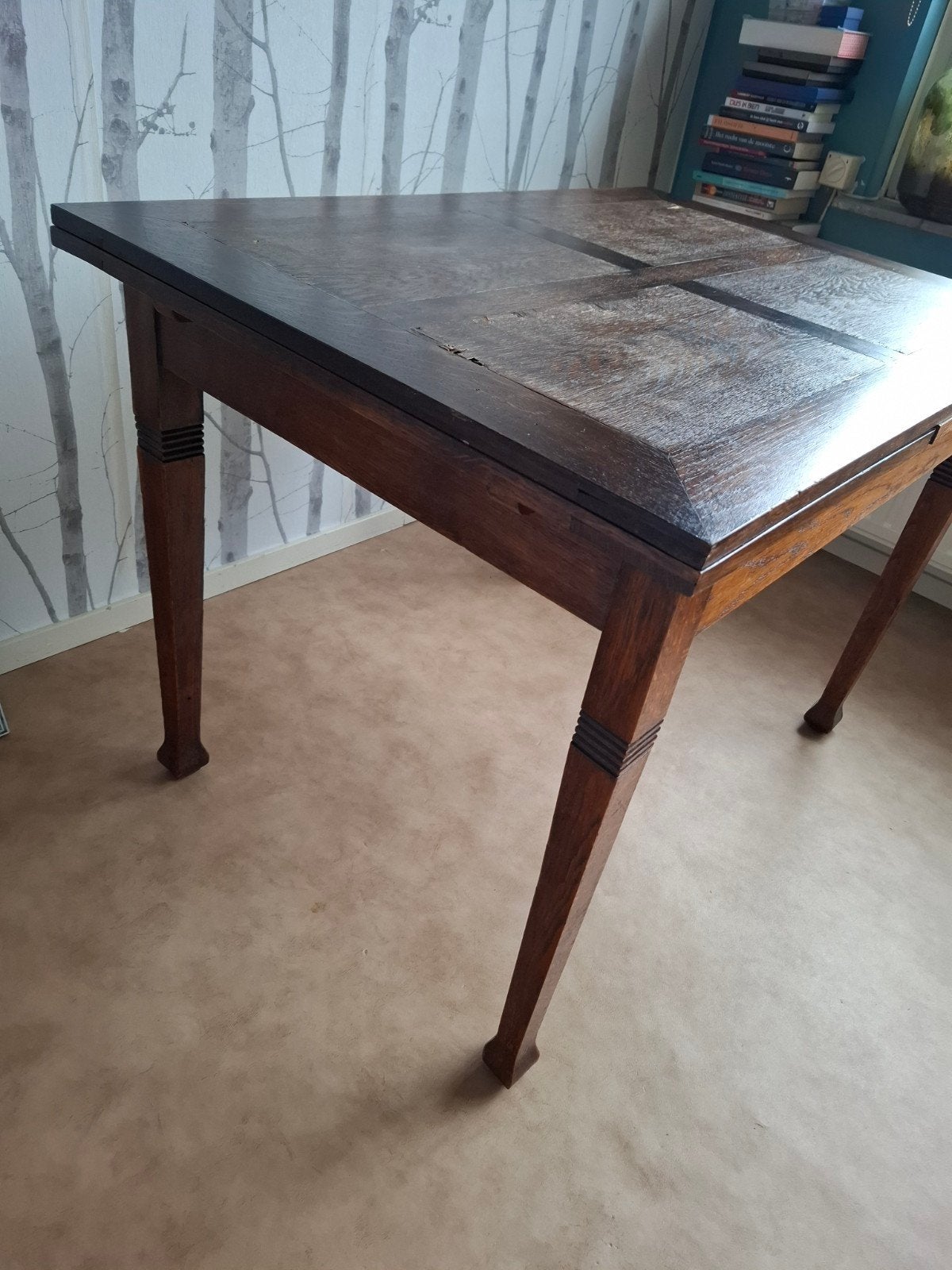 Vintage tafel uitschuifbaar 20 euro Venlo, Huis en Inrichting, Tafels | Eettafels, Ophalen of Verzenden, Gebruikt, Rechthoekig