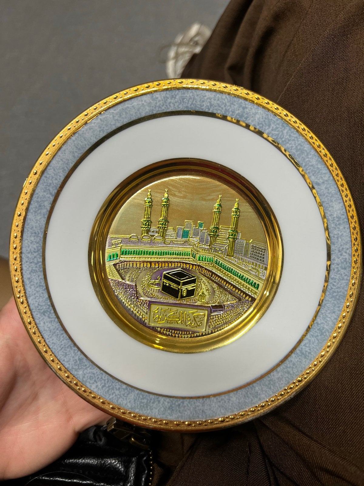 The Art of Chokin Sierbord Mekka Kaaba 24kt Goud, Antiek en Kunst, Ophalen of Verzenden