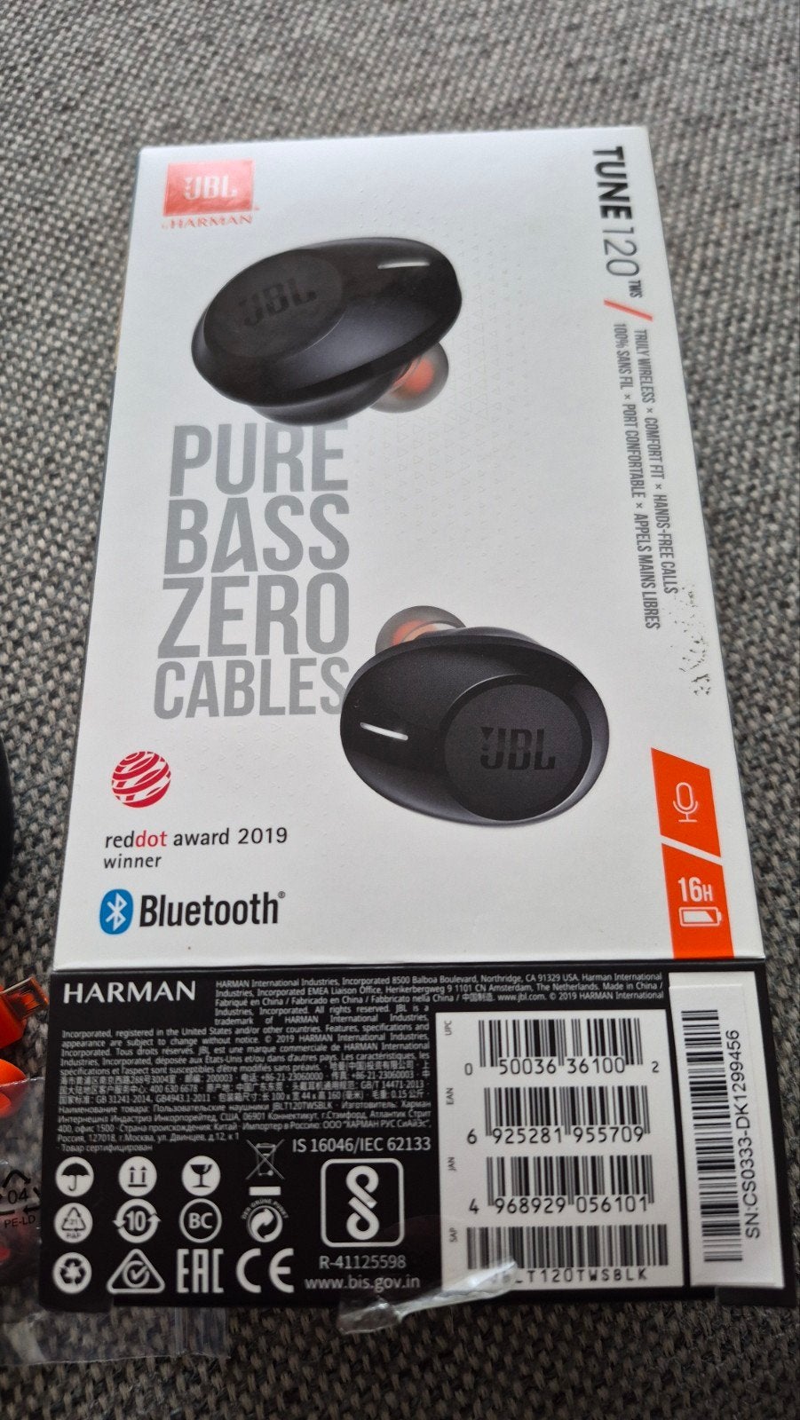 JBL Tune 120 TWS oordopjes - Zo goed als nieuw, Zwart, In gehoorgang (in-ear), Ophalen of Verzenden, Zo goed als nieuw