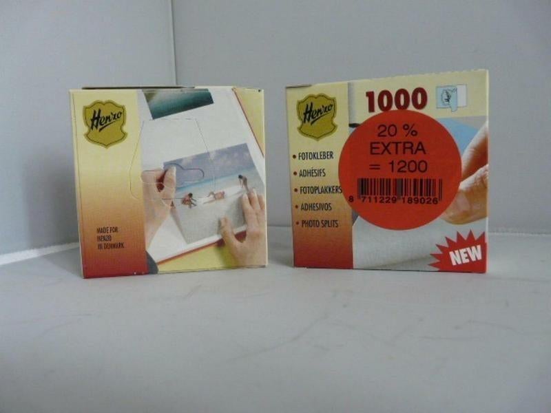 Henzo zelfklevende foto klevers - 1200 per doos., Ophalen of Verzenden, Nieuw, Fotoalbum-accessoire
