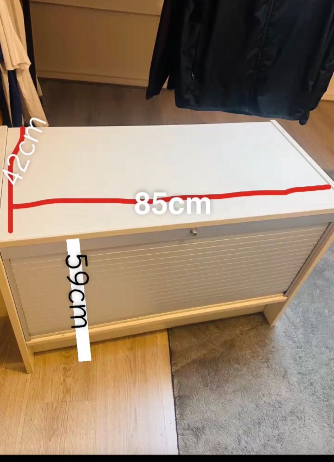 Archiefkast met roldeur en slot - 85x42x59 cm, Overige materialen, Gebruikt, Minder dan 100 cm, Met slot