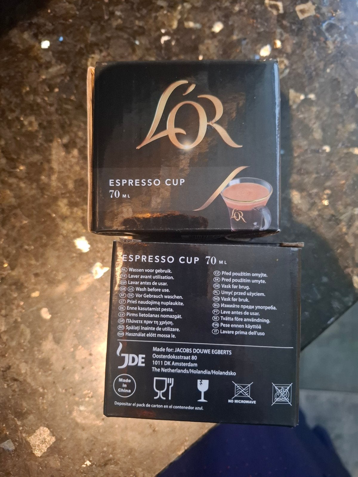 L'OR Espresso Cup 70 ml - Nieuw in doos, Overige typen, Nieuw, Ophalen of Verzenden, Zwart