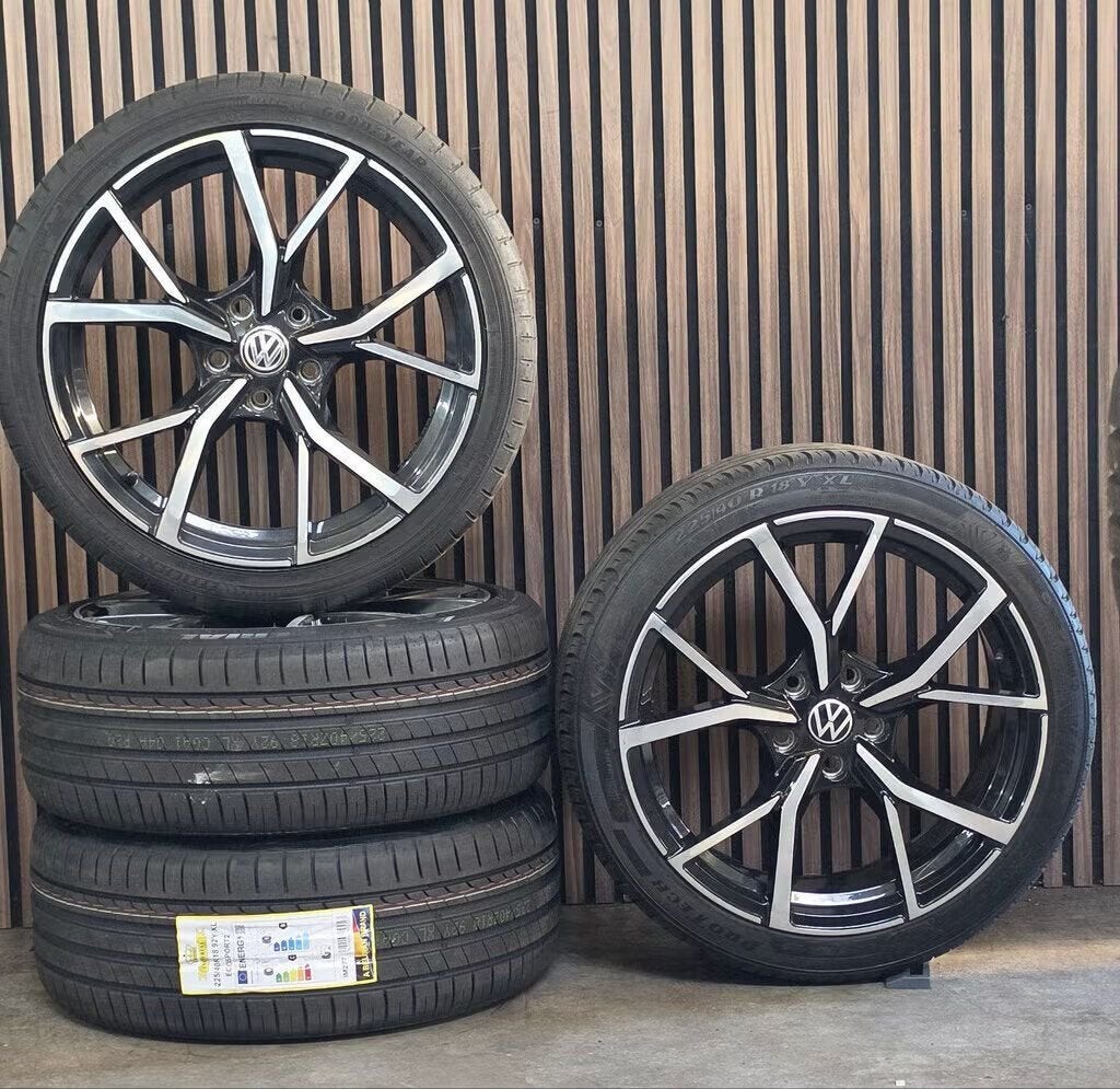 Nette 18" Estoril look Velgen+Goede Banden 5x112 Golf Caddy, Auto-onderdelen, Banden en Velgen, 18 inch, Gebruikt, -, -