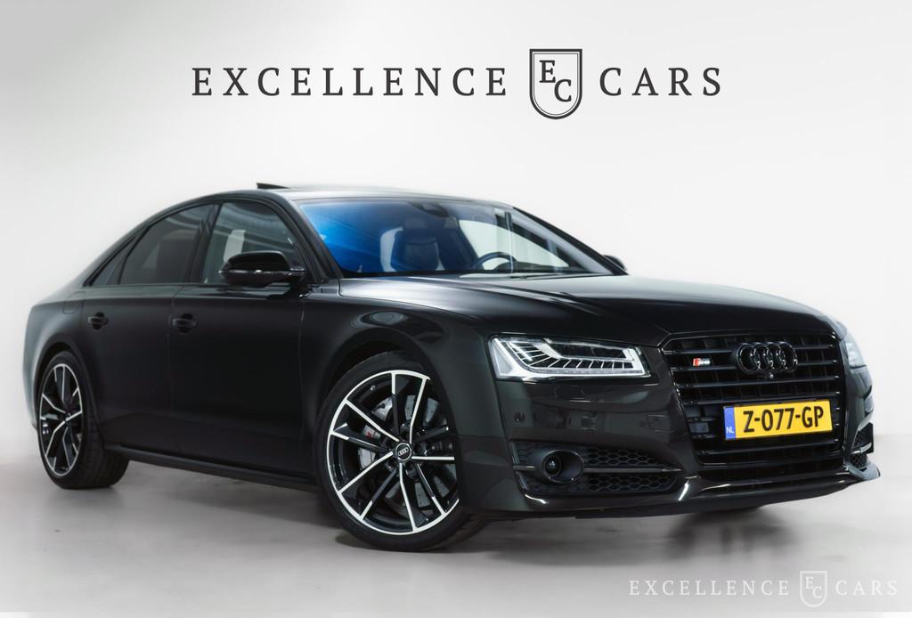 Audi S8 4.0 TFSI plus quattro Pro Line+, Auto's, Audi, Automaat, Gebruikt, Bruin, Verwarming stoelen achter