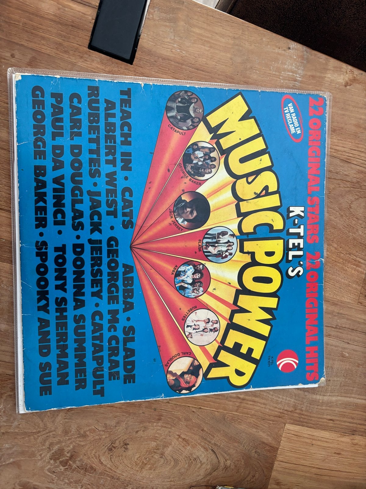 K-Tel's Music Power LP - 22 Original Hits (1974), Cd's en Dvd's, Ophalen, LP, Gebruikt, Pop
