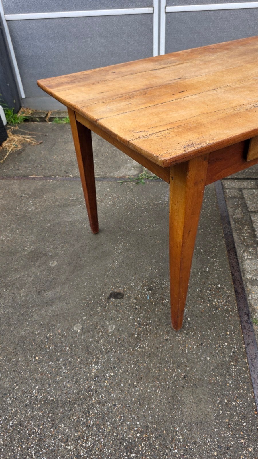 antiek Frans kersenhouten boeren eettafel, Ophalen