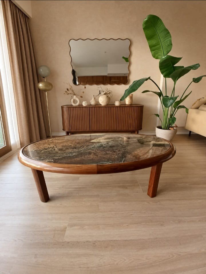 Onyx Marmer salontafel unieke exemplaar 170cm., Huis en Inrichting, Ophalen, Vintage, 50 tot 100 cm, 150 tot 200 cm