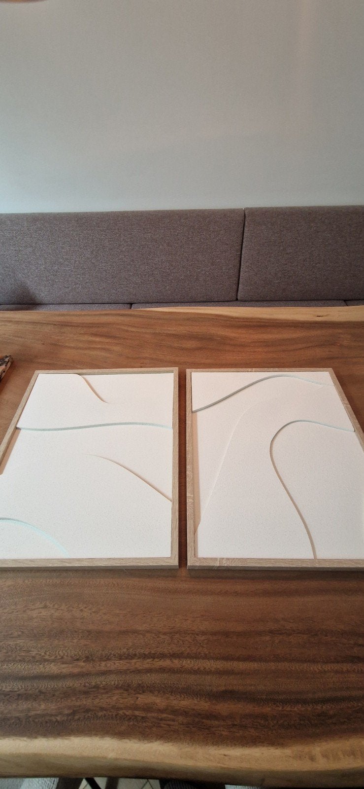 Wanddecoraties met houten lijst, Ophalen