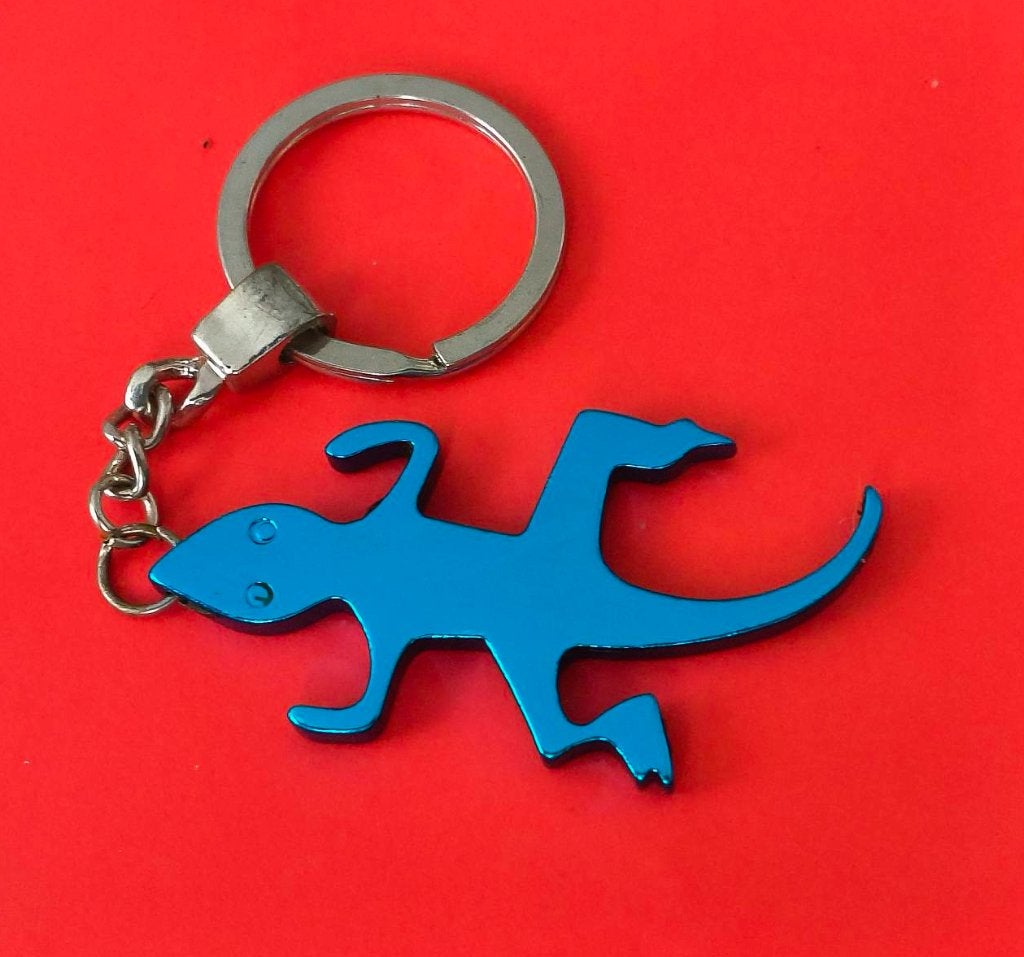 Hagedis sleutelhanger (blauw), Ophalen of Verzenden, Zo goed als nieuw, Dier of Natuur