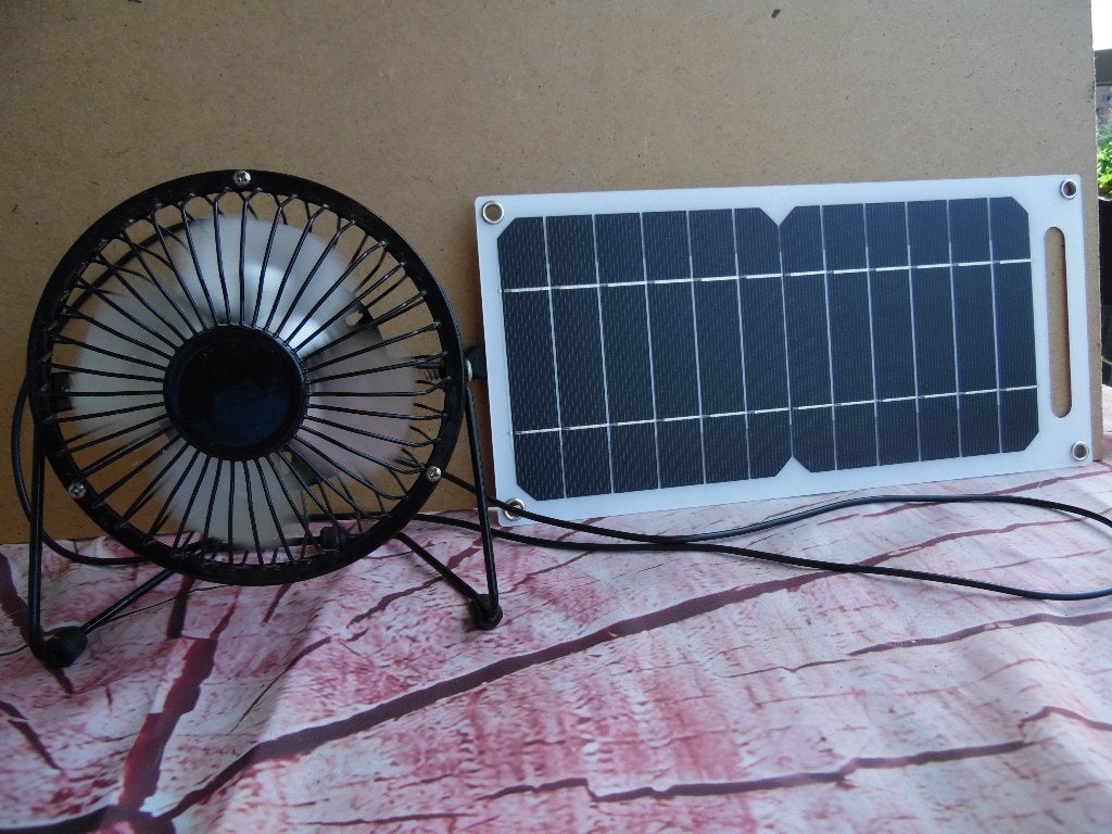 Kleine USB Tafelventilator + Zonnepaneeltje, Nieuw., Ophalen of Verzenden, Nieuw, Tafelventilator