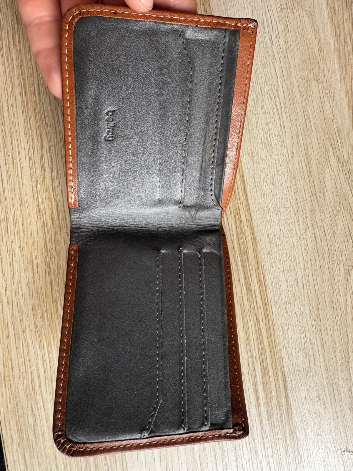 Bellroy Leren Portemonnee met RFID-bescherming, Overige merken, Bruin, Ophalen of Verzenden, Zo goed als nieuw