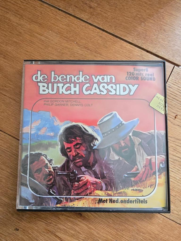 2x Vintage Super 8: Butch Cassidy,Laurel & Hardy - decoratie, Alle leeftijden, Ophalen of Verzenden, Gebruikt, Komedie