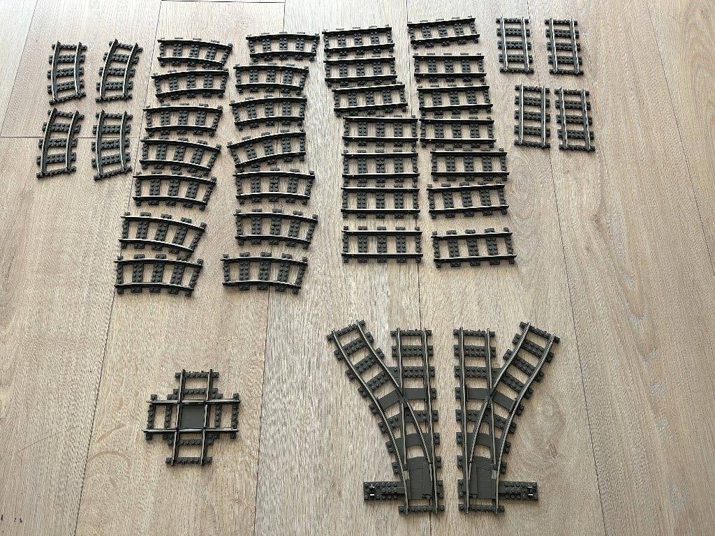 Lego 9V Treinrails (o.a. set 4519), Kinderen en Baby's, Speelgoed | Duplo en Lego, Ophalen of Verzenden, Gebruikt, Losse stenen