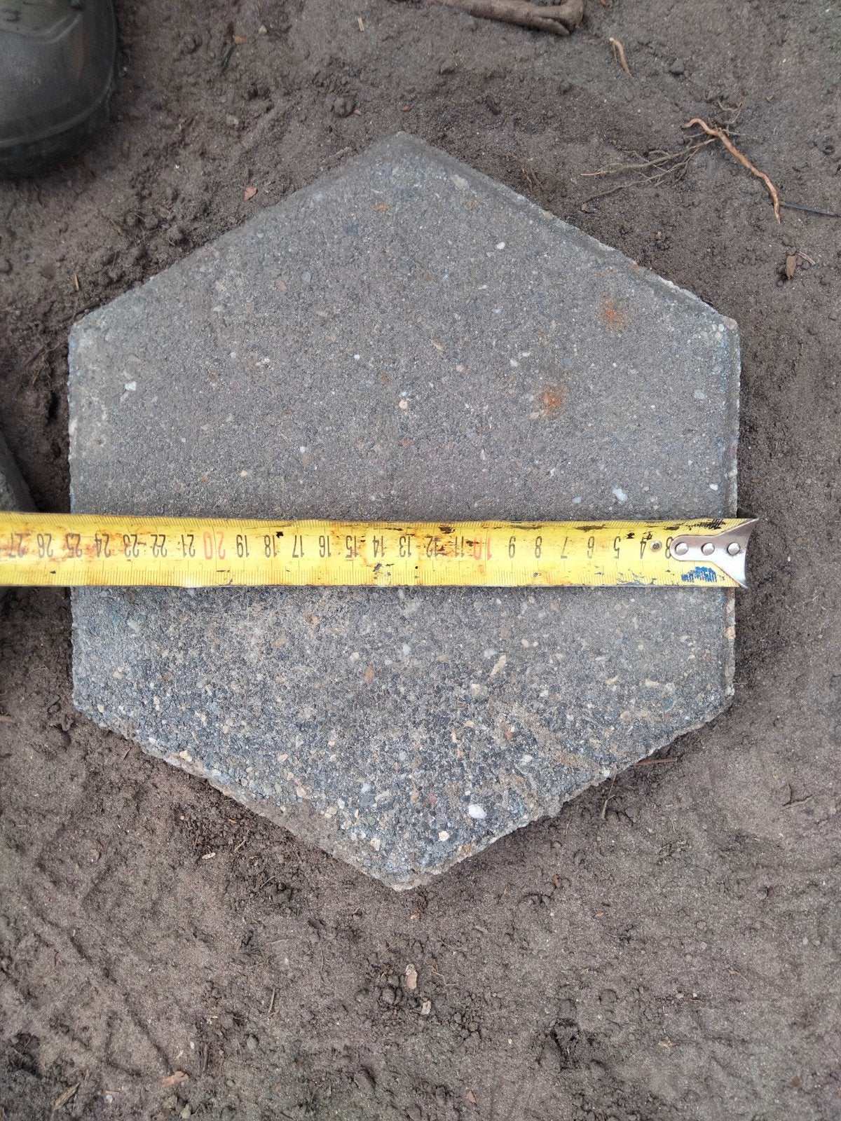 45 stuks zeshoekige terrastegels, 5cm dik, Tuin en Terras, Ophalen, Gebruikt, Minder dan 5 m², Beton