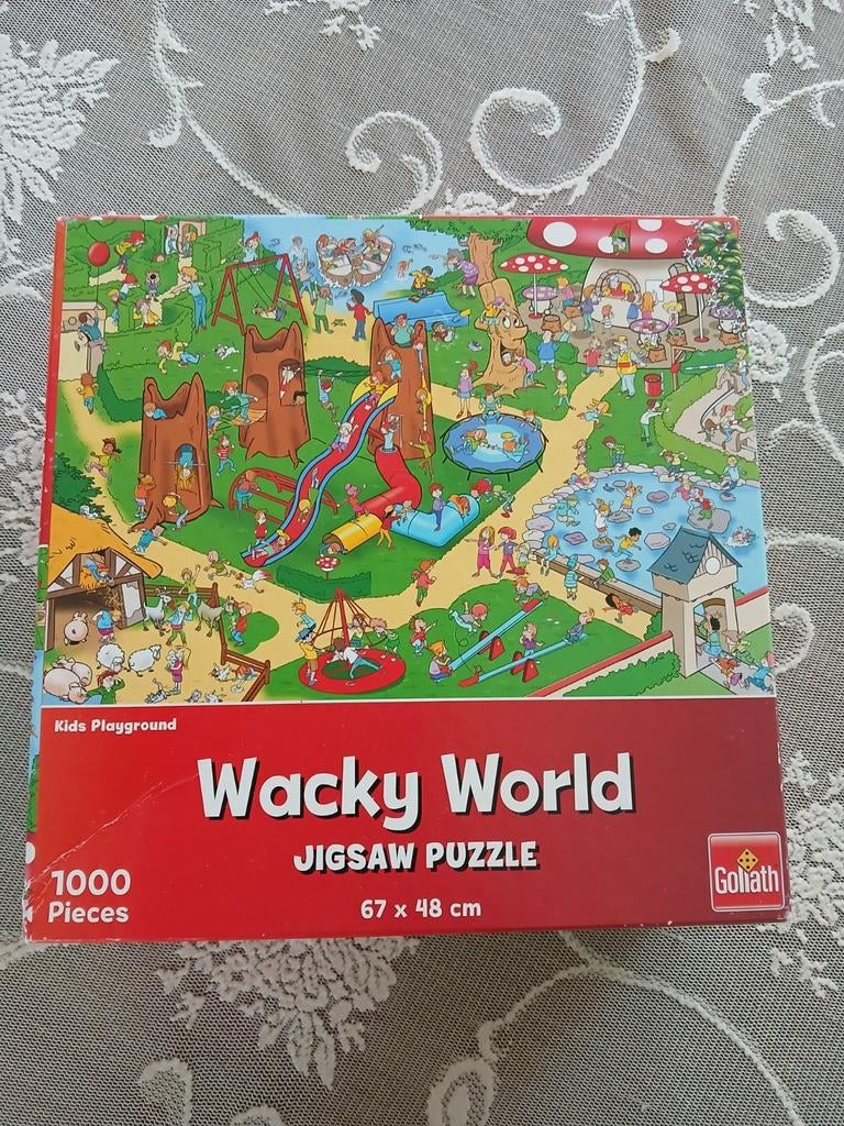 Leuke puzzel Wacky World 1000 stukjes,compleet, Hobby en Vrije tijd, Denksport en Puzzels, Ophalen of Verzenden, 500 t/m 1500 stukjes