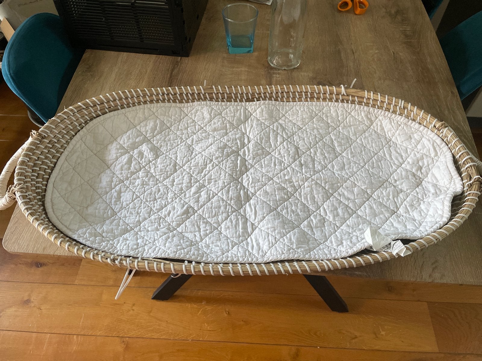 rieten verschoonmandje exclusief matras, Ophalen of Verzenden, Zo goed als nieuw, Overige typen