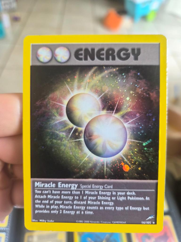 Miracle Energy holo neo destiny, Ophalen of Verzenden, Gebruikt, Losse kaart, Foil