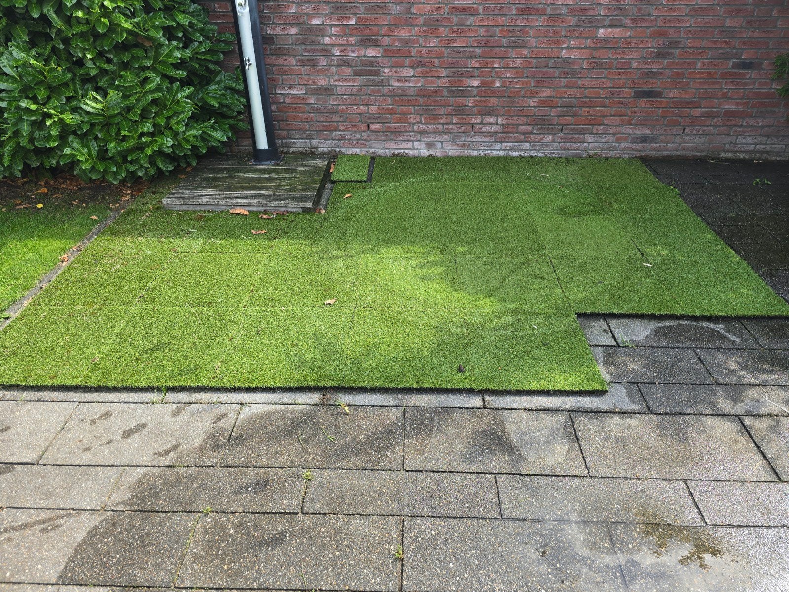 Rubberen kunstgras tegels, Ophalen, Gebruikt, Minder dan 10 m², Kunstgras