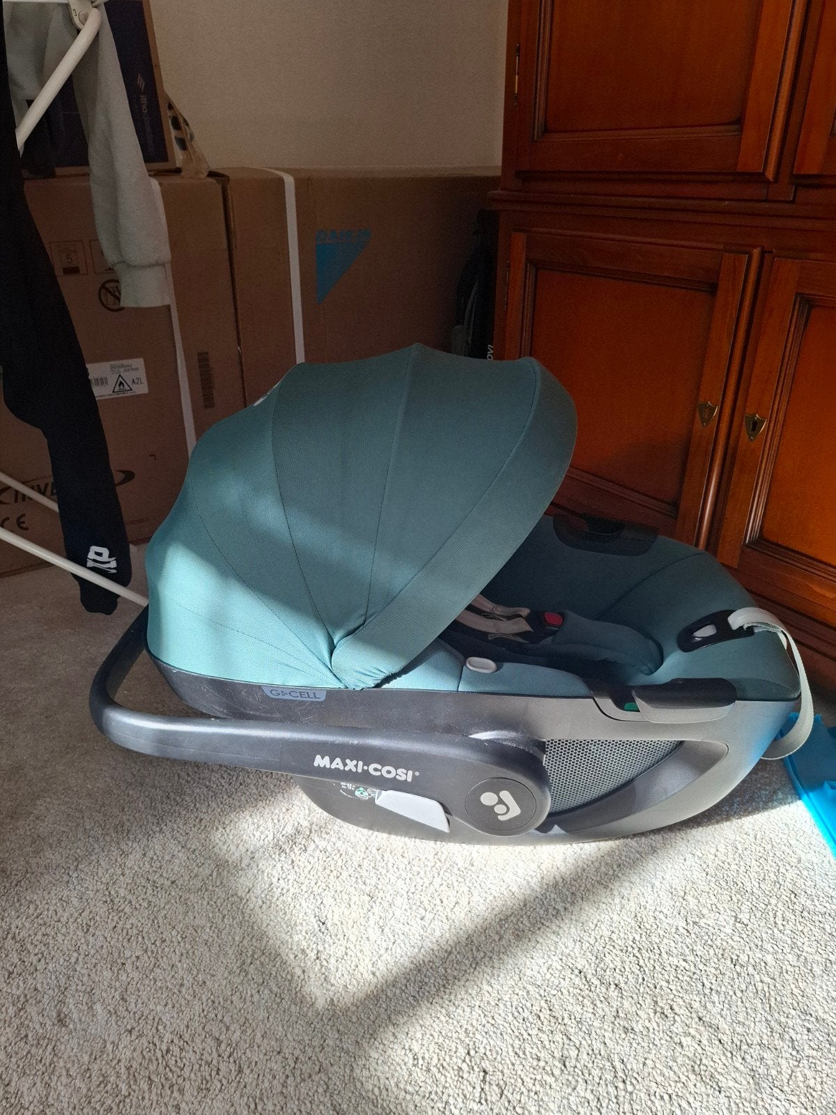 maxi cosi pebble 360 groen voor op de familyfix, Ophalen, Gebruikt, Maxi-Cosi