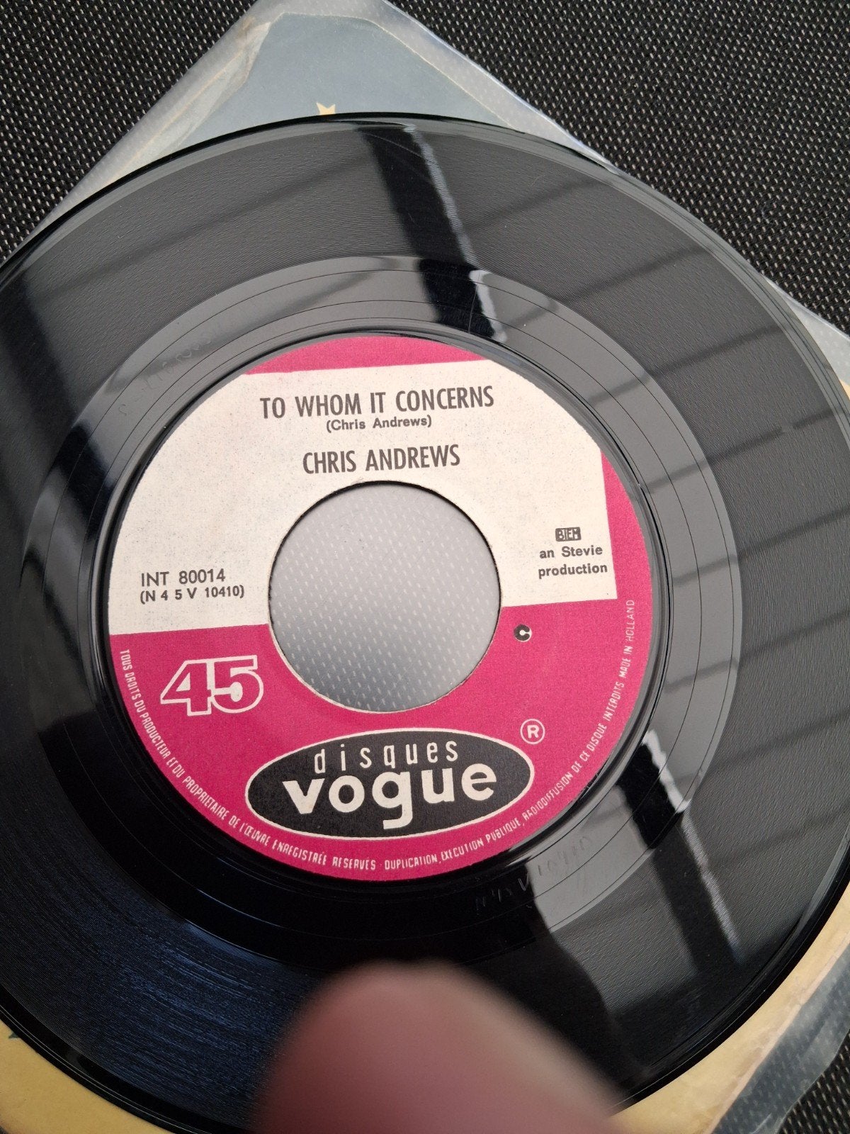 Chris Andrews - To Whom It Concerns (Single, 45 toeren), Ophalen of Verzenden, Gebruikt, Pop