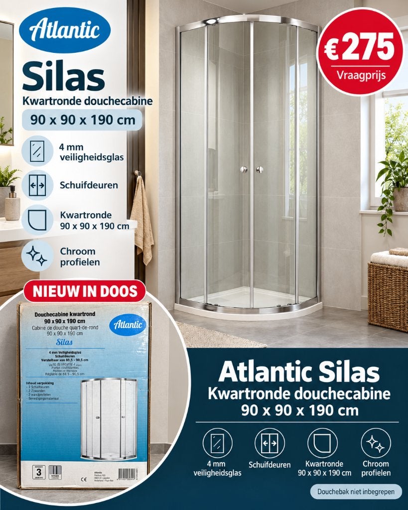 DoucheCabine Atlantic nieuw in doos, Ophalen, Nieuw