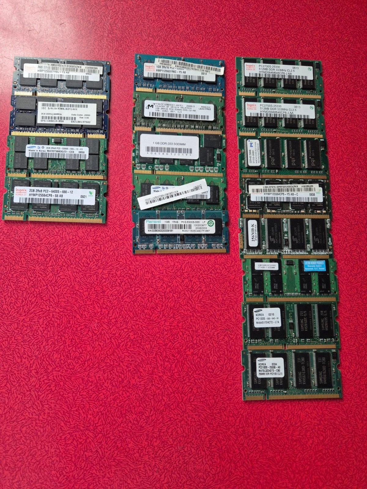 Diverse RAM Geheugenmodules voor Laptops - DDR2, DDR3, Computers en Software, RAM geheugen, Gebruikt, Ophalen of Verzenden, DDR2