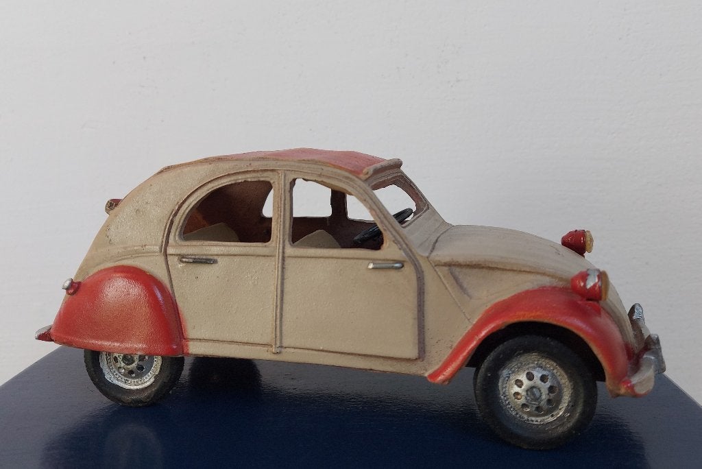 Decoratieve miniatuur Citroën 2CV (Eend) modelauto, Brocante, Meerkleurig, Overige materialen, Ophalen of Verzenden