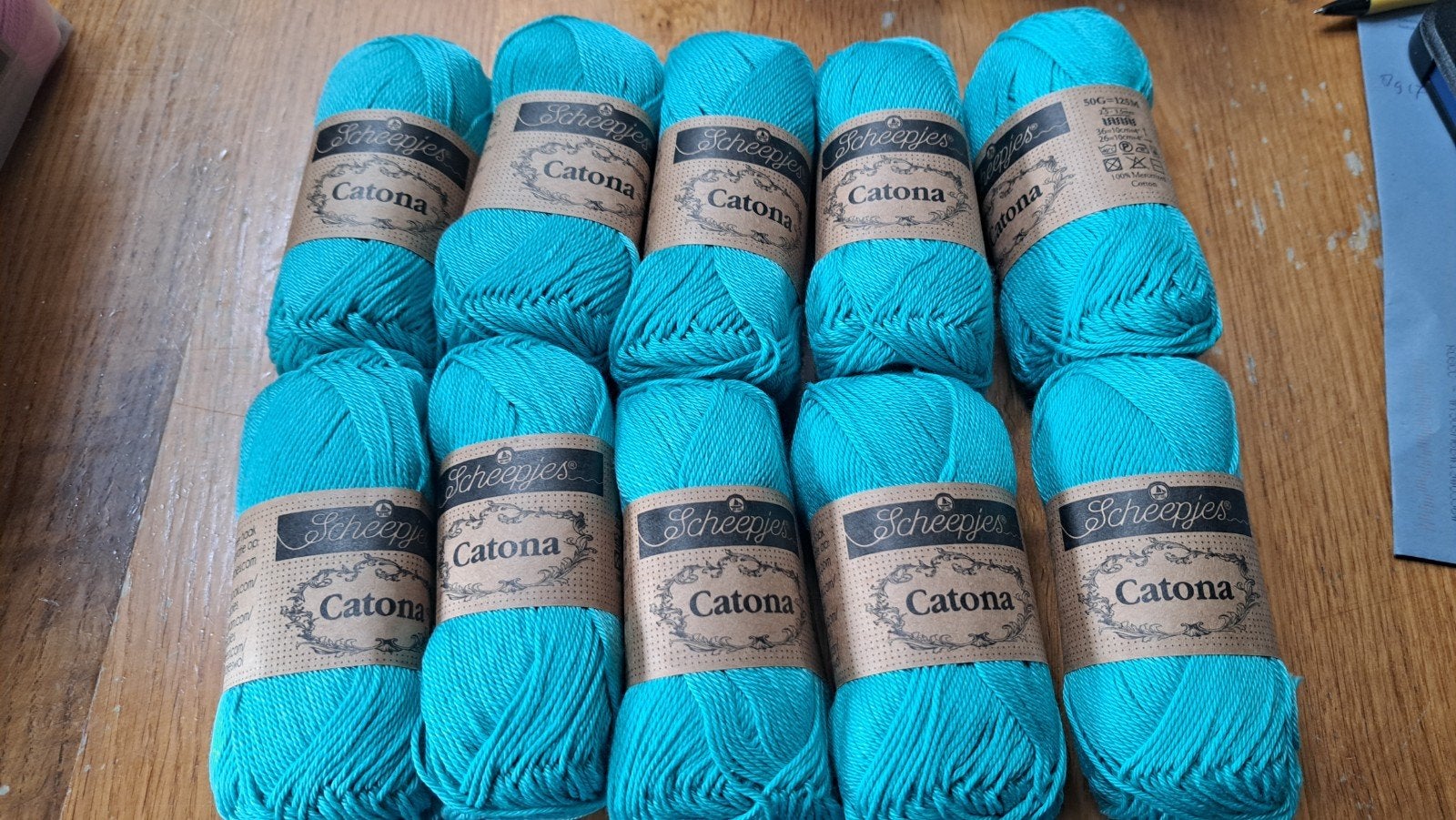 10 bollen Scheepjes Catona 50g - Nieuw garen, Breien of Haken, Nieuw, Ophalen of Verzenden, E