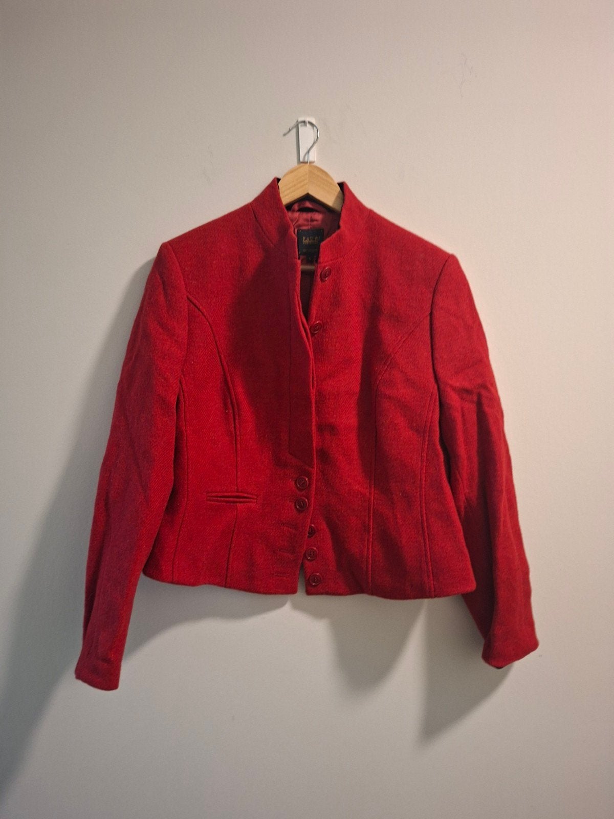 Rood Wollen Colbert Pauw Amsterdam x Harris Tweed XL, Maat 46/48 (XL) of groter, Ophalen of Verzenden, Jasje, Pauw Amsterdam