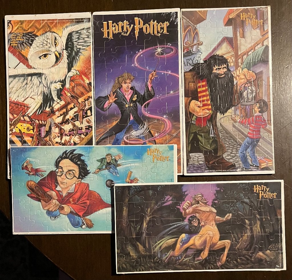HARRY POTTER 5 PUZZELKAARTEN 2001 NIEUW IN SEAL, Verzamelen, Harry Potter, Ophalen of Verzenden, Nieuw, Gebruiksvoorwerp