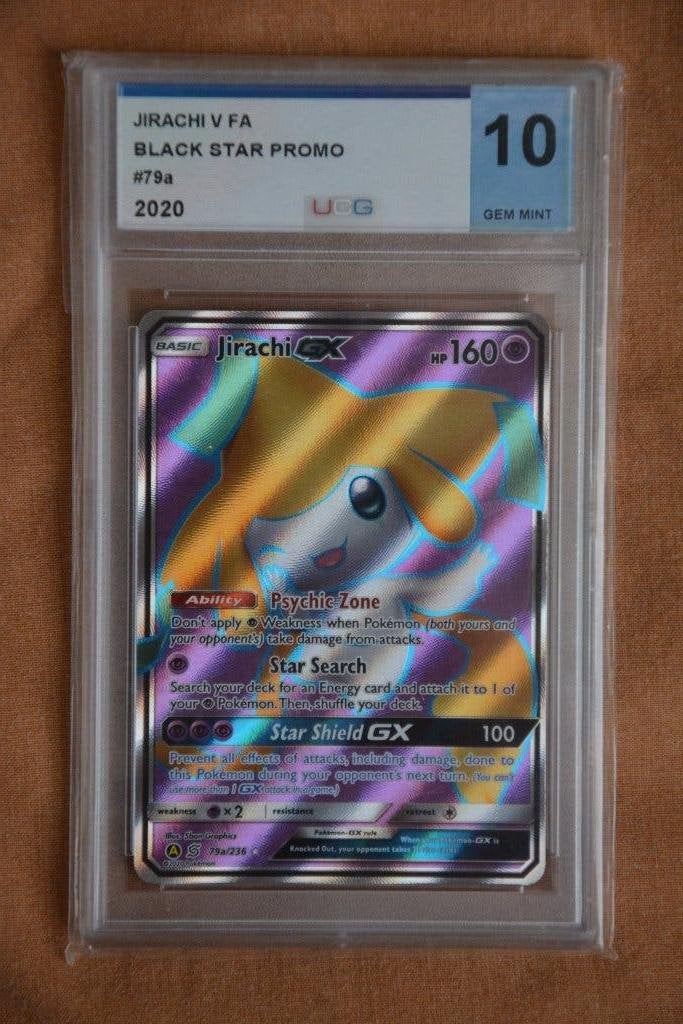 Jirachi Full Art Black Star Promo UCG 10, Ophalen of Verzenden, Gebruikt, Losse kaart, Foil