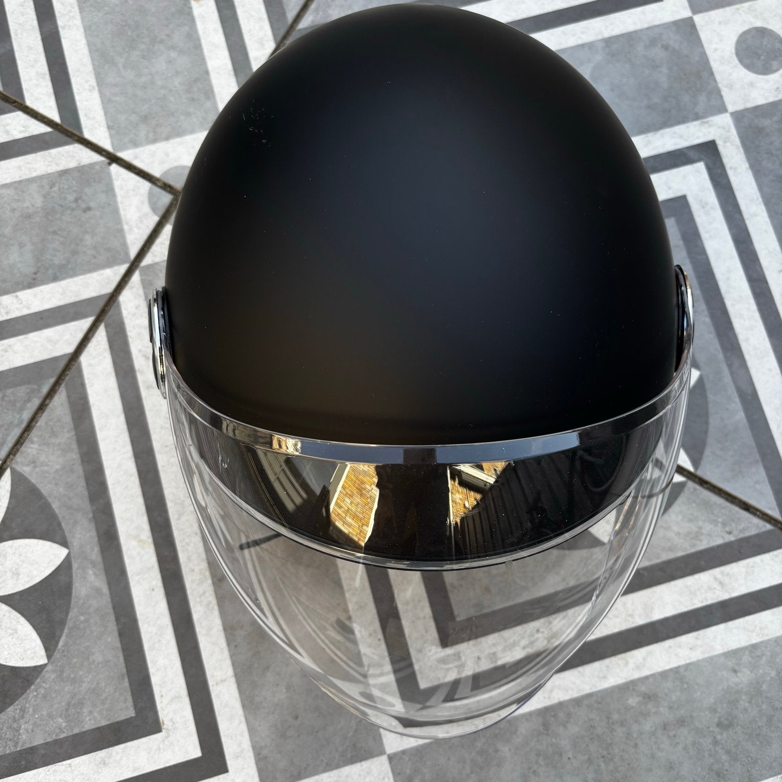 VinZ Helmets Scooterhelm Mat Zwart Maat M, Fietsen en Brommers, Brommerhelmen, Ophalen of Verzenden, Zo goed als nieuw, Medium