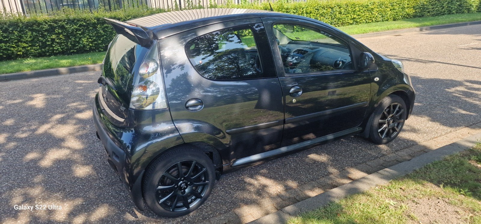 Peugeot 107 1e eig 5drs schadevrij apk aug 2027, Voorwielaandrijving, Euro 5, Stof, Zwart