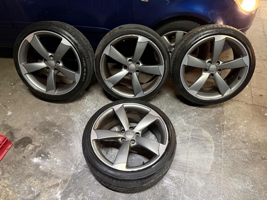 Set Audi Rotor velgen met banden 19 inch, Banden en Velgen, Personenwagen, Zomerbanden, Ophalen