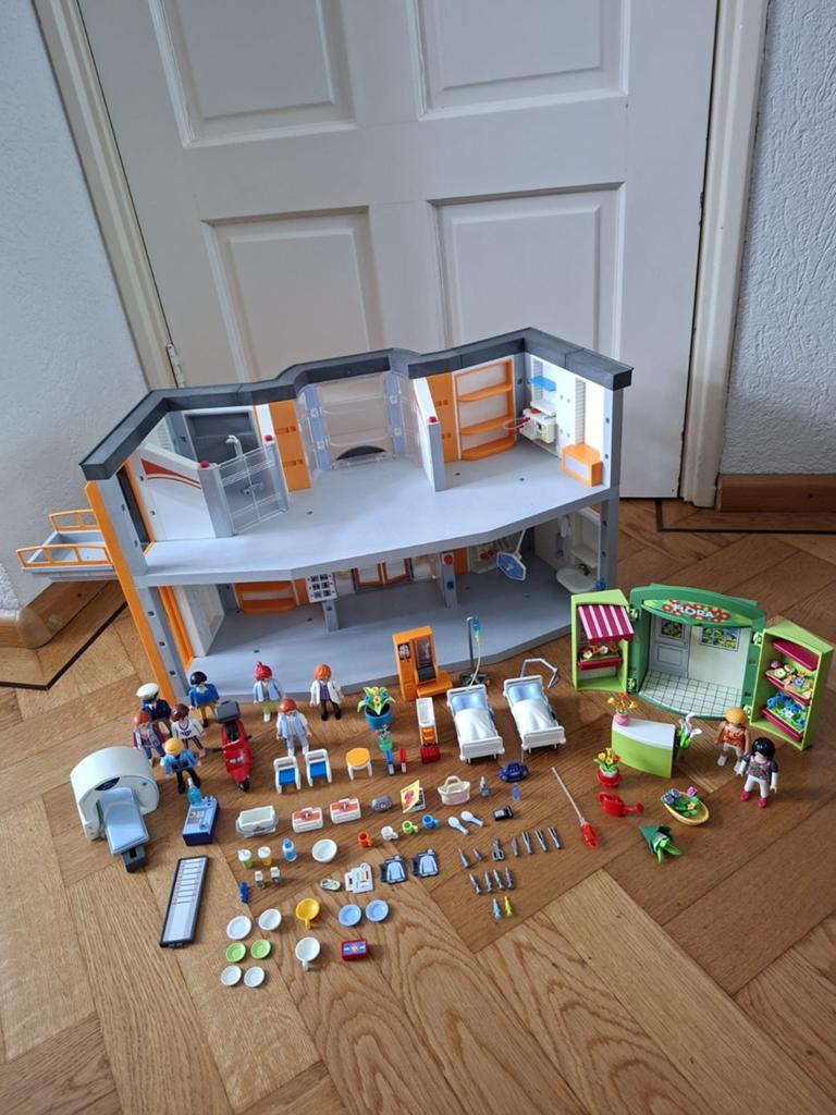 Playmobil 70190 Ziekenhuis met Bloemenwinkel & Extra's, Ophalen of Verzenden, Gebruikt, Complete set