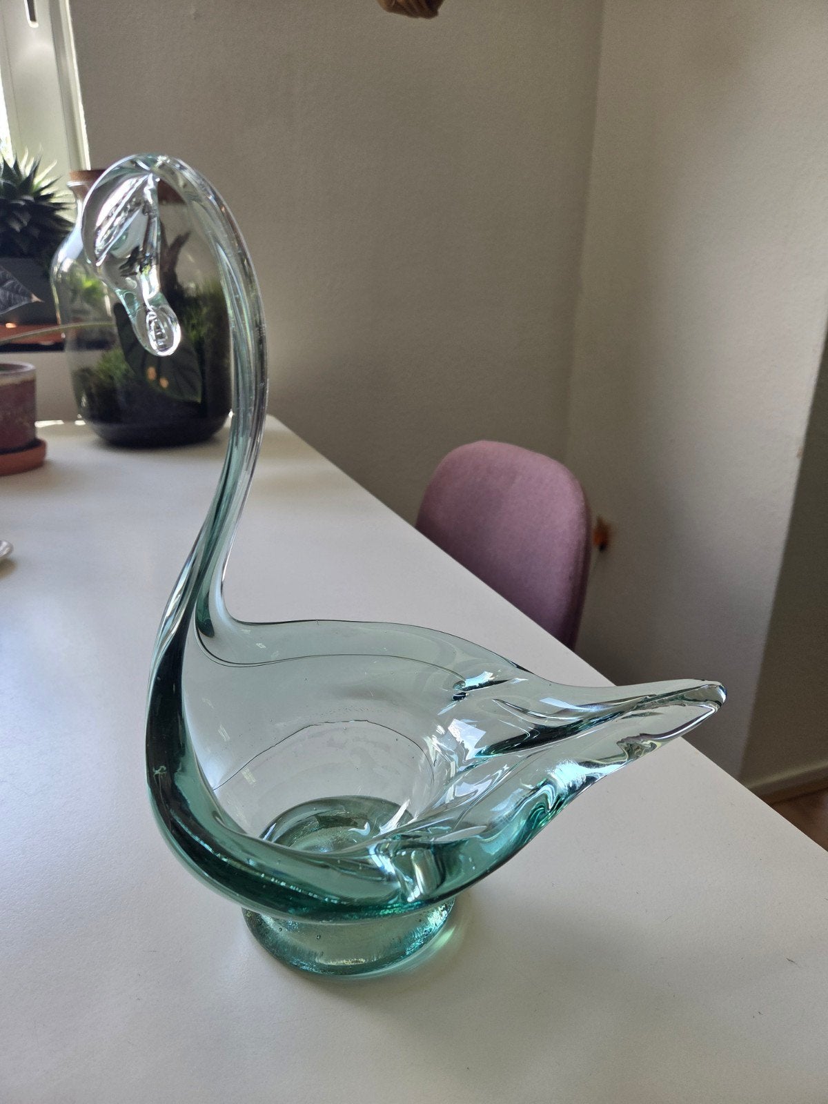 Vintage Glazen (murano stijl) Zwaan., Ophalen of Verzenden