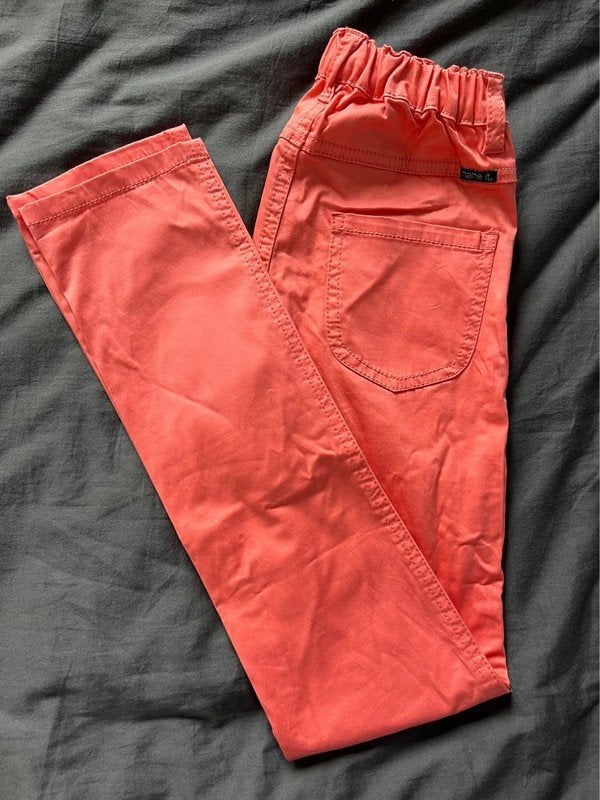 Name It glanzende skinny broek / legging – mt 134 – roze, Broek, Meisje, Ophalen of Verzenden, Zo goed als nieuw
