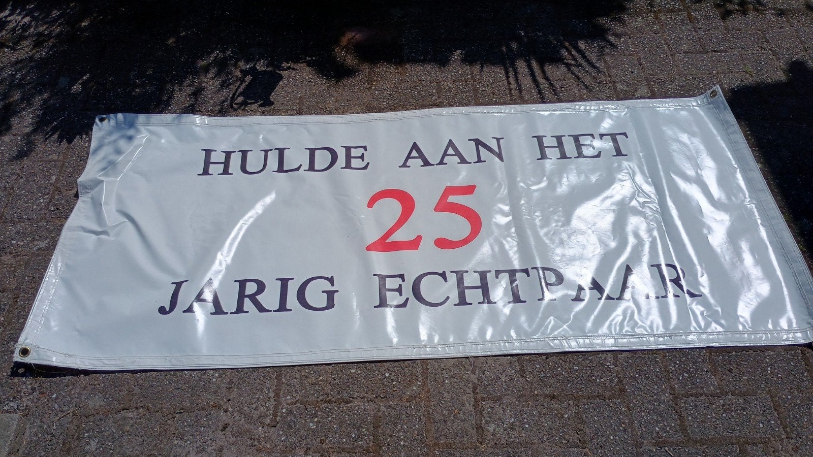 Spandoek 25 - 40 - 50 jaar getrouwd, Ophalen, Versiering, Verjaardag